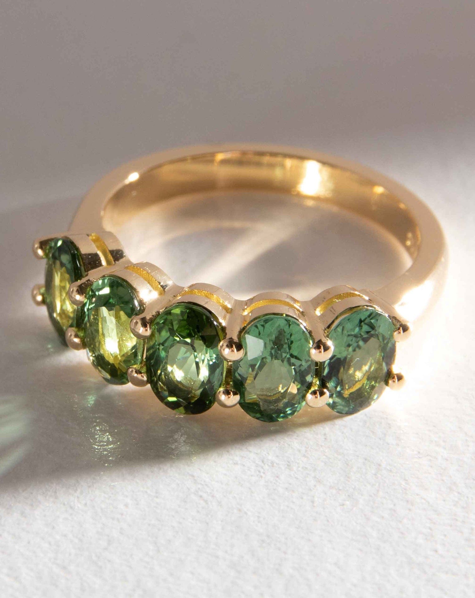 Five Stone Tourmaline Ring