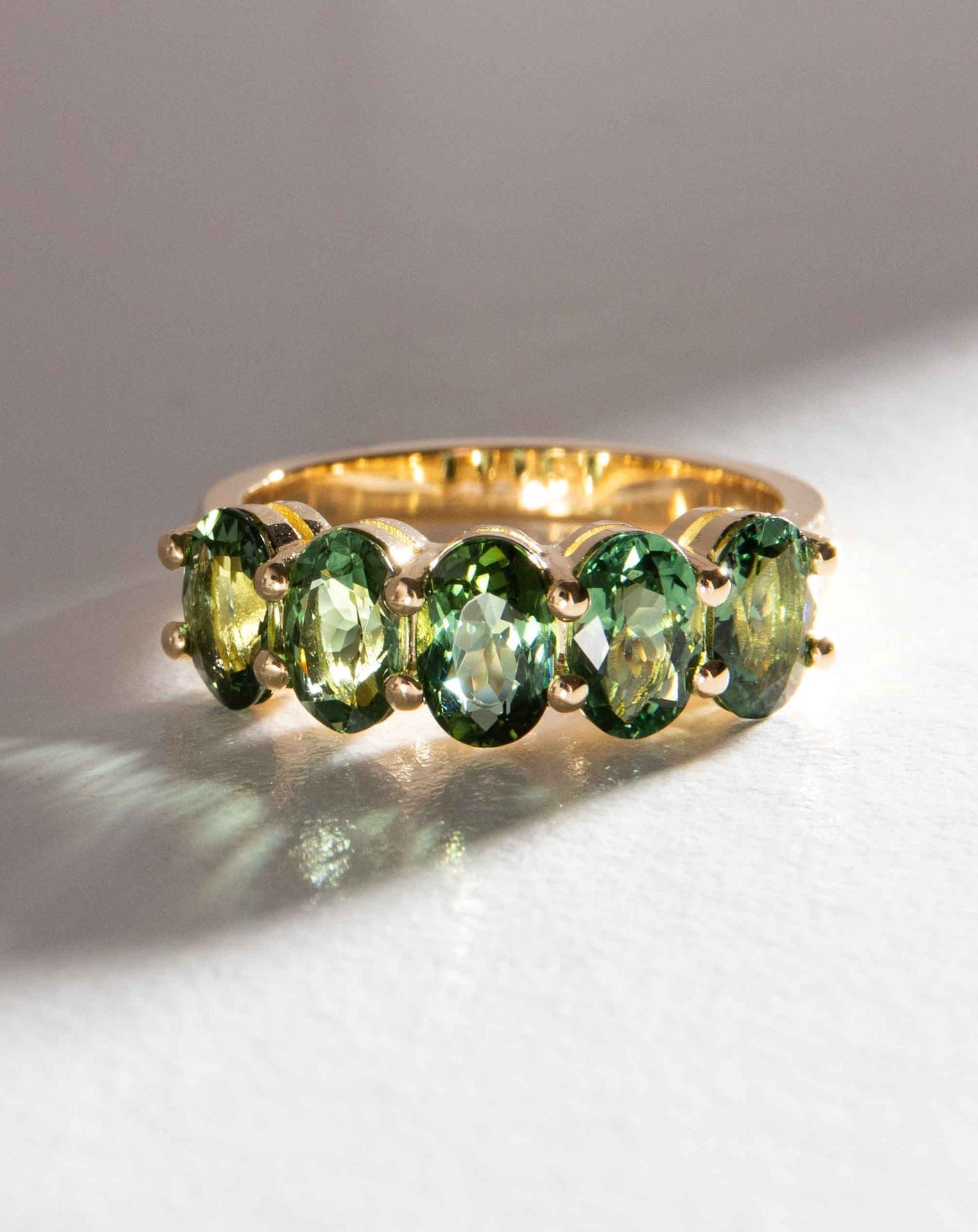 Five Stone Tourmaline Ring
