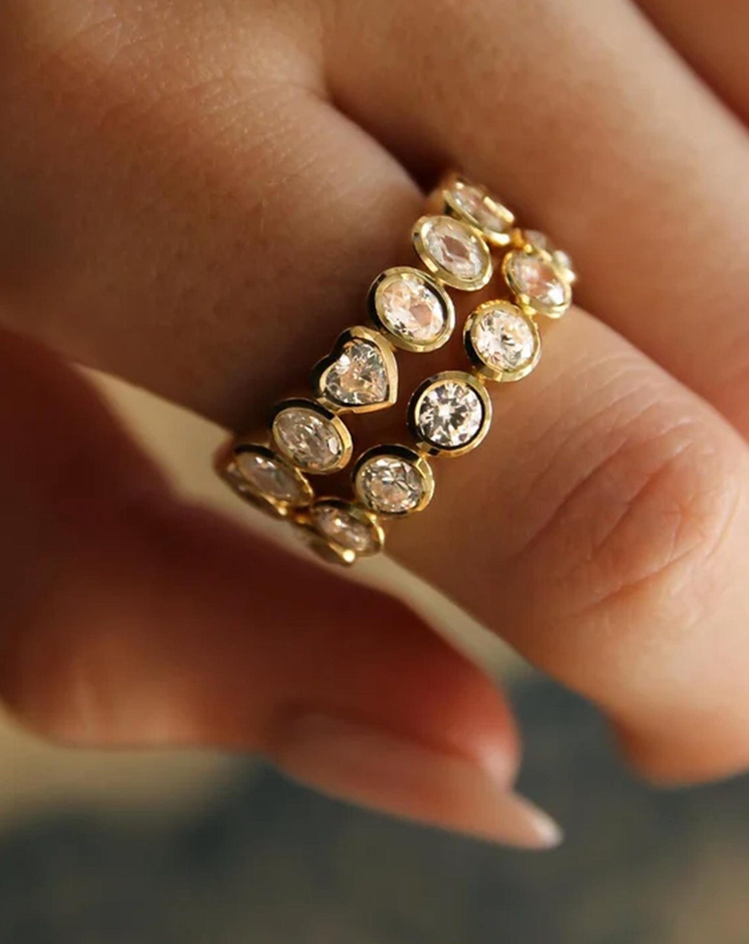 Young at Heart Full Eternity Bezel Set Oval Diamond Band