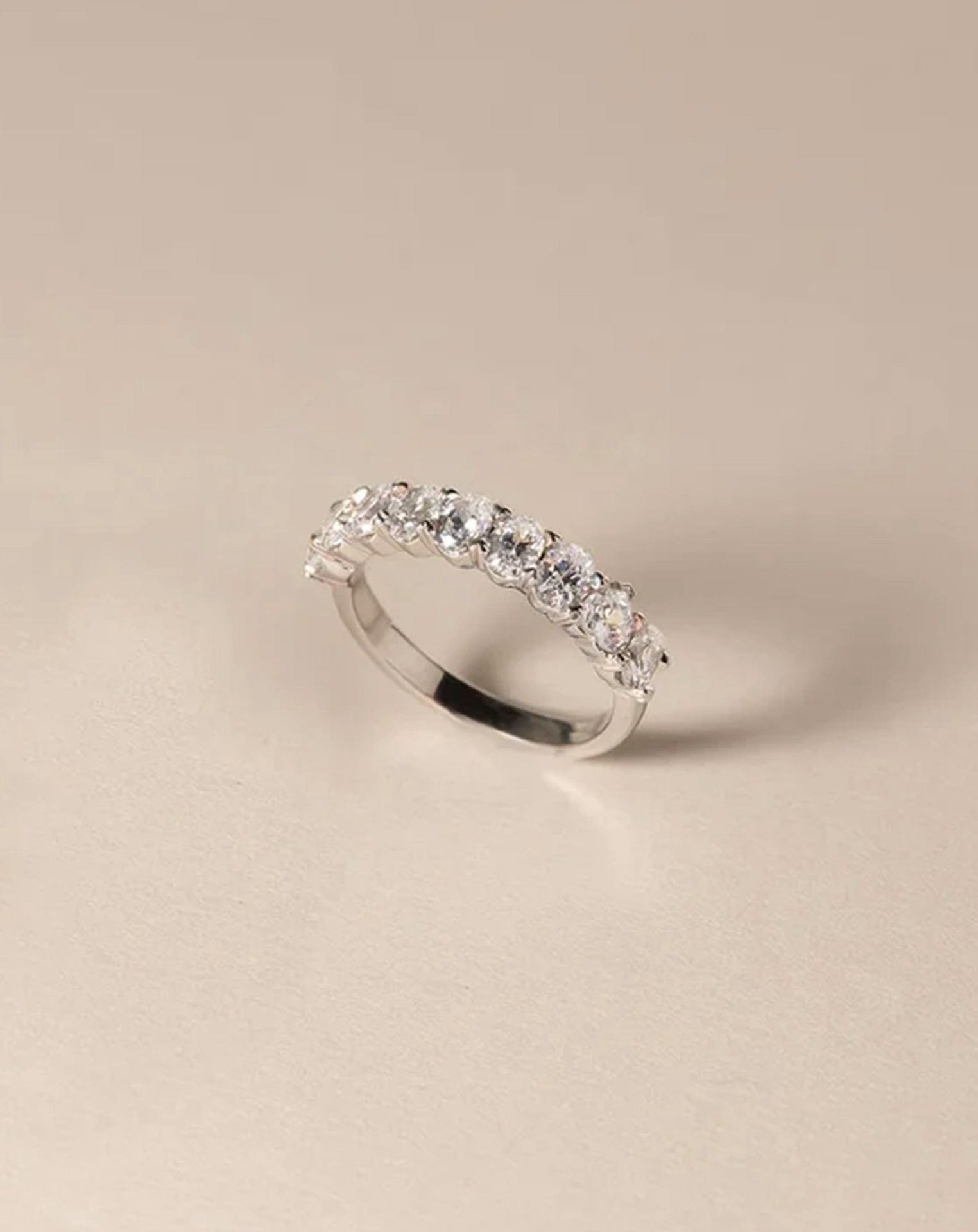 Young at Heart Claw Set Oval Diamond Band